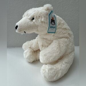 AUTHENTIC NWT Jellycat Small ELWIN POLAR BEAR Retired Rare Stuffed Animal Plush